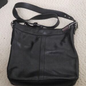 Coach Black Leather Shoulder Bag